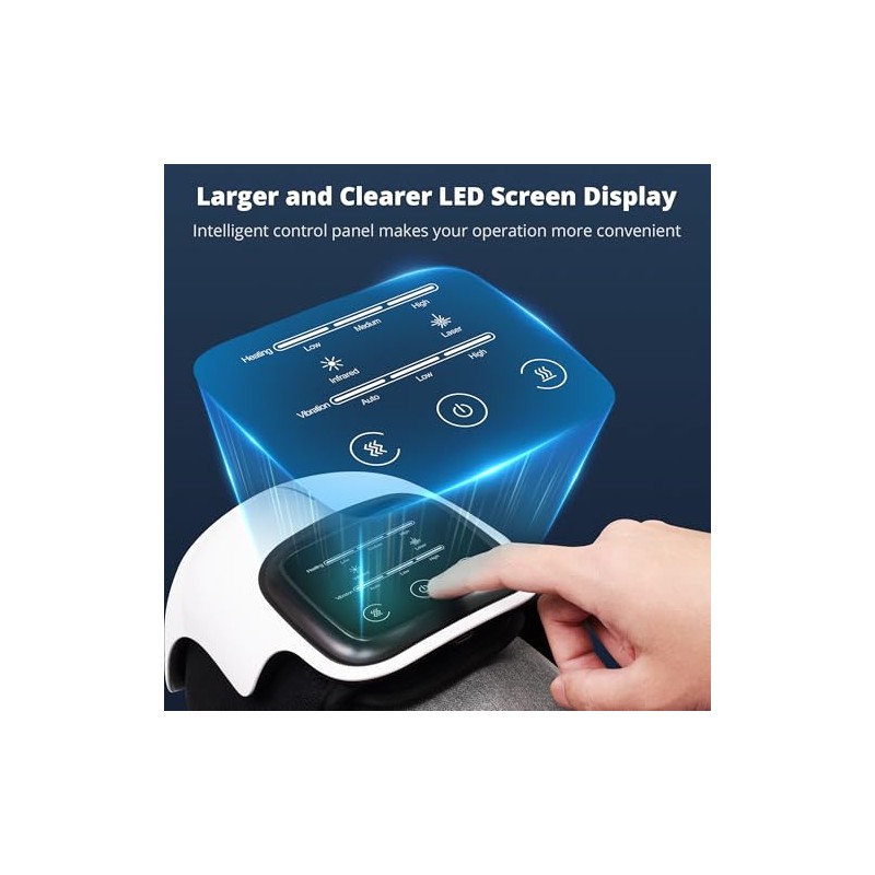 Medcursor Knee Massager with Heat, Cordless Knee Massage with 3