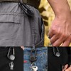 Pack of 2 Extendable ID Card Holders, Key Reel, Retractable