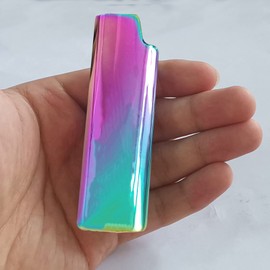 JINMUNIC 2pcs Lighter Case Cover Holder Metal Vintage Floral Stamped Fit for BIC Full J6 Series Lighter