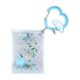 Sanrio 432261 Clear Pouch with Carabiner, Character Grand Prize, Colorful Heart Series, Cinnamon Roll, Cinnamoroll, Character