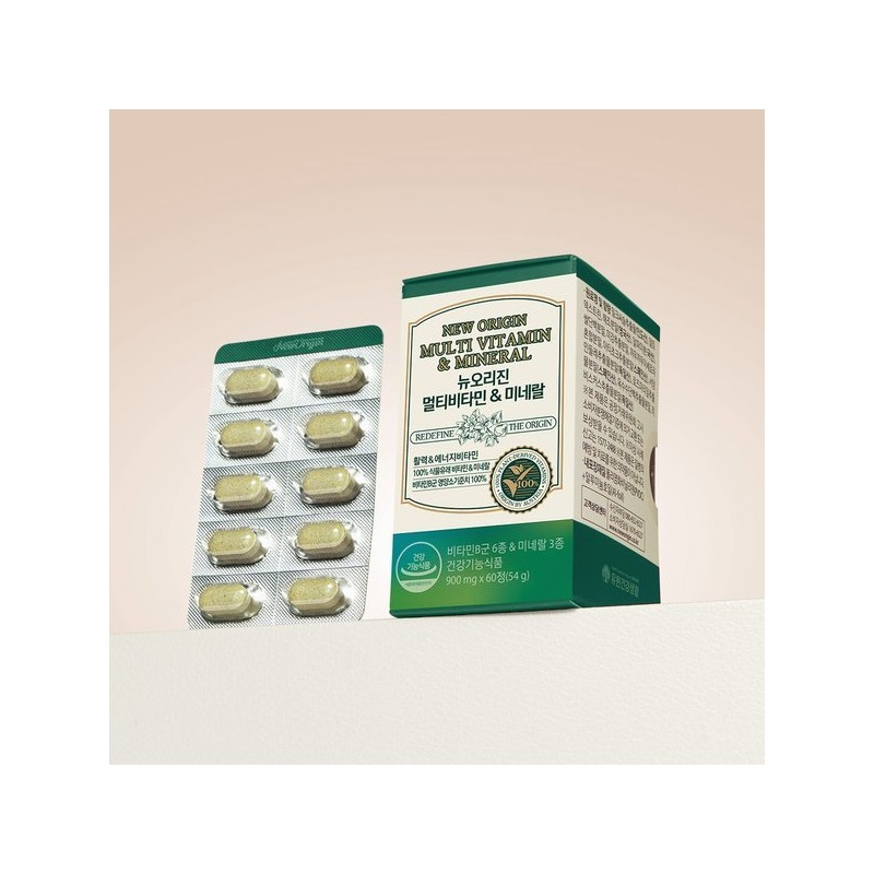 New Origin 뉴오리진 메밀유래 멀티비타민미네랄(30일분) 3개입 New Origin Buckwheat-Based Multivitamin