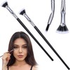 YANGWRshop 2 Pcs Folding Angle Scalloped Lash Brush, Eyelash Comb