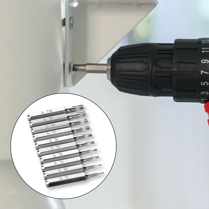 Torx Bit Set, 10 Pieces 4 mm Torx Screwdriver Star