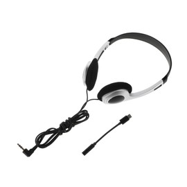KOMBIUDA Retro Wired Headphones for Students Versatile Headset for Computers Phones Tablets Immersive Audio Comfortable Design Inline Controls for Classroom Library Use