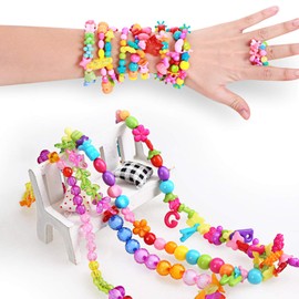 Sasairy Colourful Beads for Children, DIY Necklace, Bracelets, Headband, multicoloured