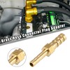 X AUTOHAUX 2 Pcs 6mm-4mm Straight Shaped Hose Barb Brass