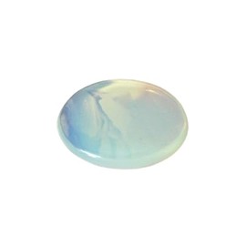 Luck Trader Natural Opal Palm Stone, Smooth Polished Crystal for Meditation and Relaxation, Blue-Green