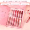 Labial Mate 12 piezas, Brillo de Labios Indelebles de Larga