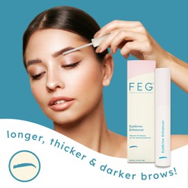 FEG Eyebrow Enhancer Growth Serum for Thicker Brows | Natural Brow Enhancing Serum for Growing and Thickening Eyebrows | Stimulates Natural Growth | 3ml | Single Pack