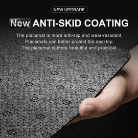 Place Mats Set of 6 Placemats, 6 Coasters and 6 Cutlery Bags. Non Slip Heat Resistant Felt Table Mats Washable Place Mats for Dinner Party Table Decoration