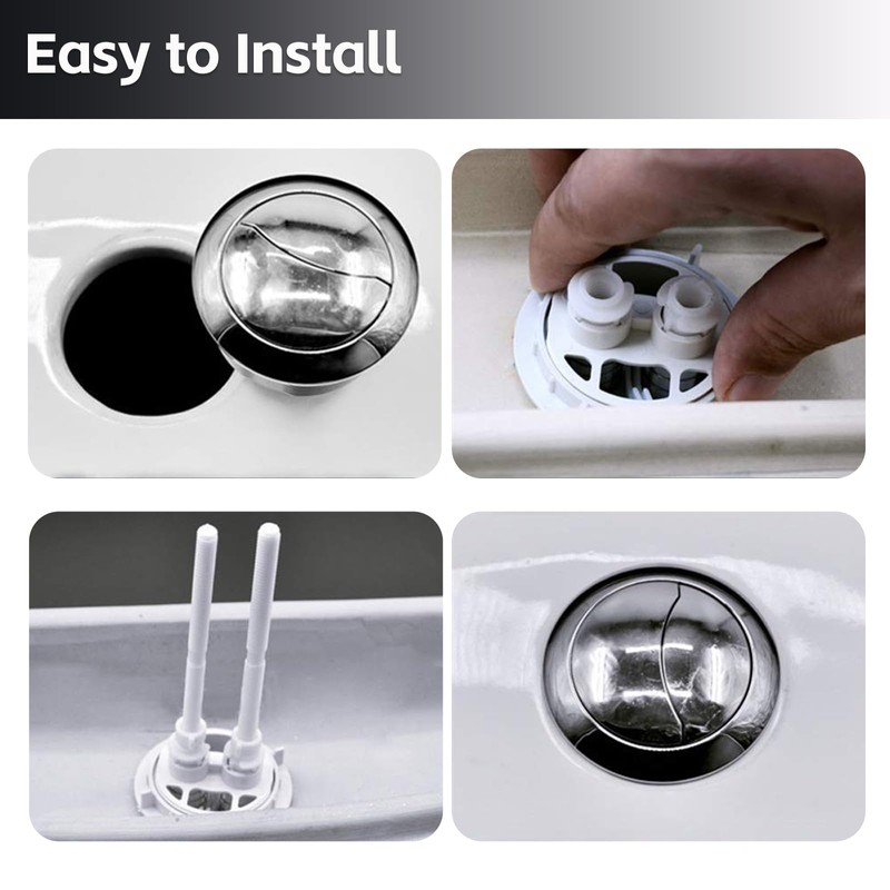 1 Pack Toilet Flush Button Replacement, 38 mm Dual Push