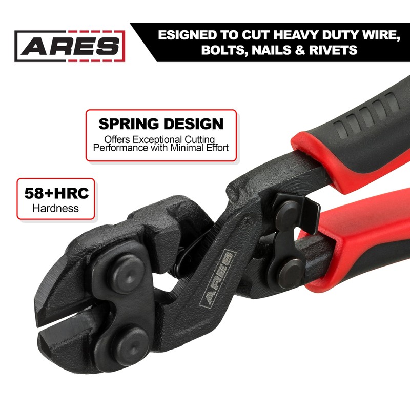 ARES 70664-8-Inch Mini Bolt Cutter - Chrome Moly Steel Construction