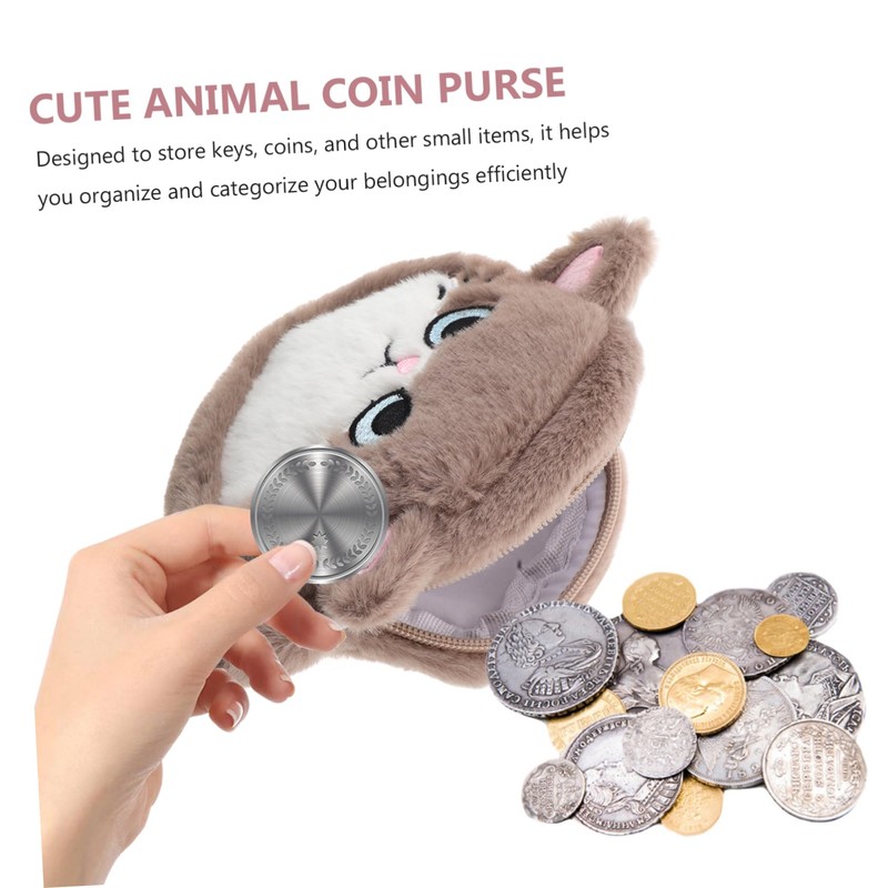 Gatuida Cute Cat Plush Coin Purse with Ample Storage Soft