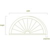46"W x 12-1/2"H x 3"P Segment Arch W/Flankers 3 Spoke