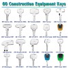 MOUNTPARTS 60 Heavy Equipment Keys Set Kubota JCB Cat Yanmar