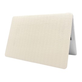 BaayCerrie Woven Textured Design for MacBook Air 13 inch Case Model A2337 A2179 A1932 Beige 2021 2020 2019 2018