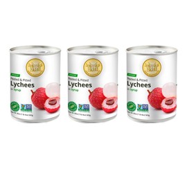 Four Elephants Premium Lychee in Syrup (6) - Real Fruit Harvested At Peak Season | Natural Ingredient For Drinks, Smoothies | 20oz Certified Non-GMO and Gluten Free