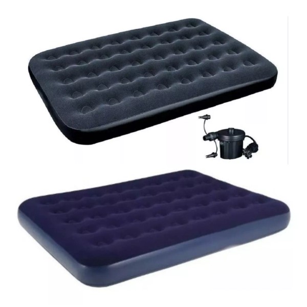 Ozark Trail 2 Colchones Inflables Matrimoniales + 1 Bomba Eléctrica