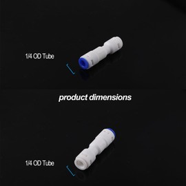 5-Pack Push to Connect 1/4 inch One Way Check Valve for Reverse Osmosis Water Filter, Easy Installation, Durable One-Way Valve (1/4)