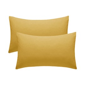 Ochre Pillow Cases 2 Pack Hotel Quality Microfiber Pillowcases Covers (Ochre, 2 x Pillow Cases)