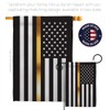 US Thin Gold Line Garden Flag - Set with Stand