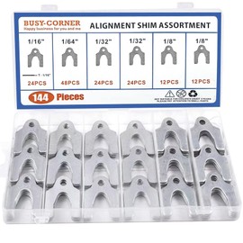 Auto Alignment Body Shims Assortment Kit 1/16" 1/64" 1/32" 1/8" (144 Pieces) BUSY-CORNER