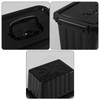 Ysmiltion 6 Quarts Black Plastic Storage Bins, Latching Box with
