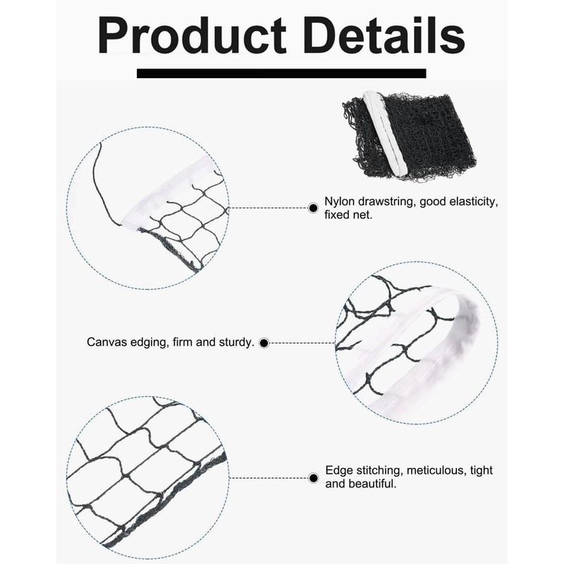 FUGLUS 1 piece badminton net, portable volleyball net, tennis net,