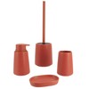 Elegant Stoneware Bathroom Tumbler & Toothbrush Holder - Flared Shape,
