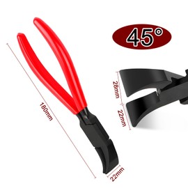 QOUBNIC 45 Degree Bending Pliers Hand Bending Pliers with Non-Slip Handle Manual Sheet Metal Wide Jaws 22mm Set with Folding Pliers for Bending and Smoothing Sheet Metal Red