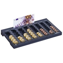 Durable Euroboard 178058 324x190x34mm Large Cash Counting Board - Charcoal