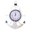 IMIKEYA Mediterranean Style Anchor Clock, Outdoor ClocksNautical Anchor Ship Steering