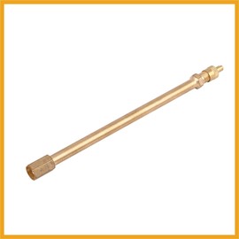 Partuto 6.3" Straight Tyre Valve Stem Extension Rod Metal Adapter for Car Replacement