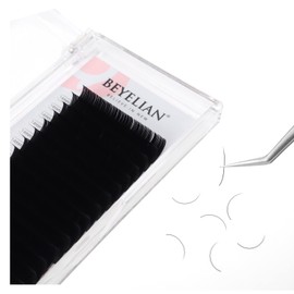 BEYELIAN Eyelash Extensions, Individual Lashes, 0.15mm C Curl 14mm Super Matte Classic Lash Extensions, Ellipse Flat Eyelash Extension, Light and Soft Natural Look for Professional Salon Use