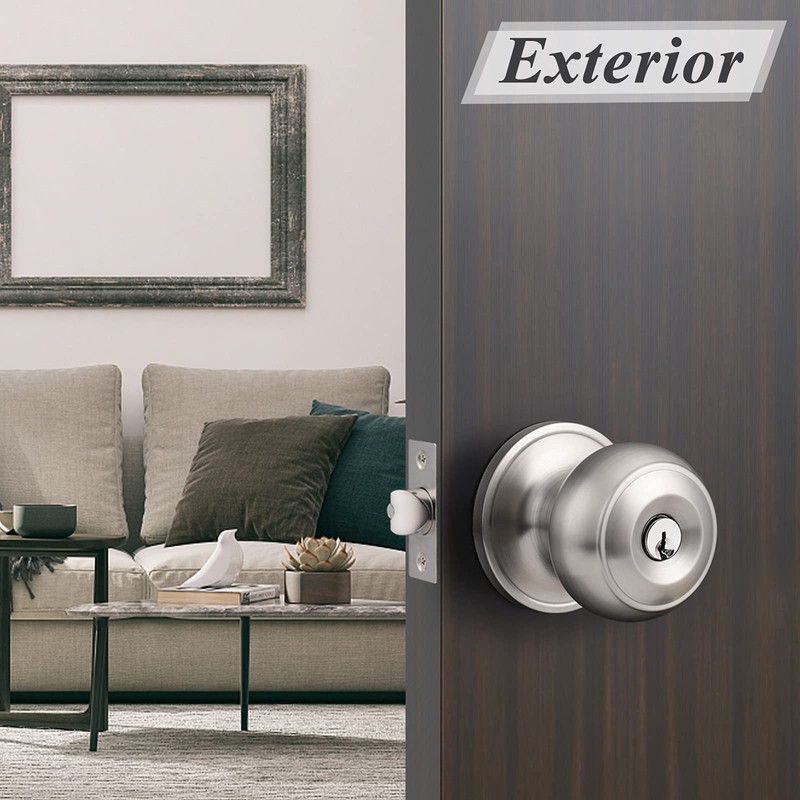 Probrico (5 Pack keyed Alike Locks, Entry Door Knobs Exterior,