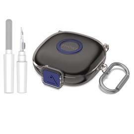 [Secure Lock] for SHOKZ OpenFit 2 Case, TUDIOW Clear TPU Shockproof Protective Case Cover for New SHOKZ OpenFit 2 Headphones Accessories with Cleaning Kit & Keychain (Clear Gray)