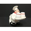 ACK White Chef Hand Painted Ceramic Refillable Salt and Pepper