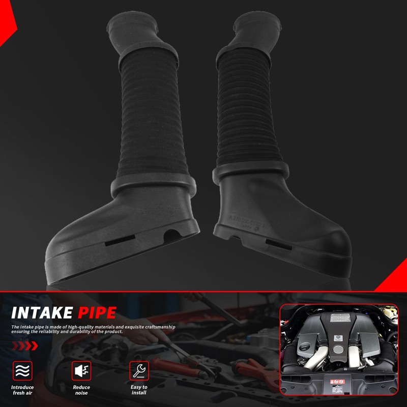 Bomunik 2 PCS Air Cleaner intake Duct Hose Pair LH