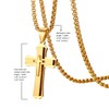 Cupimatch Men's Vintage, Stainless Steel, Crucifix Pendant Necklace with Engraving,