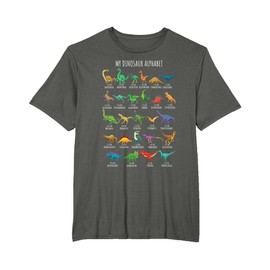 Tipi di Dinosauri Alfabeto A-Z ABC Dino Identificazione dei Maglietta