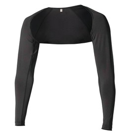 Otafuku Glove Summer Arm Cover, Shrug [Integrated Arm Cover, Cool Contact, Sweat Absorbent, Quick Drying, Compression, UV Protection] JW-636 Black, M Size