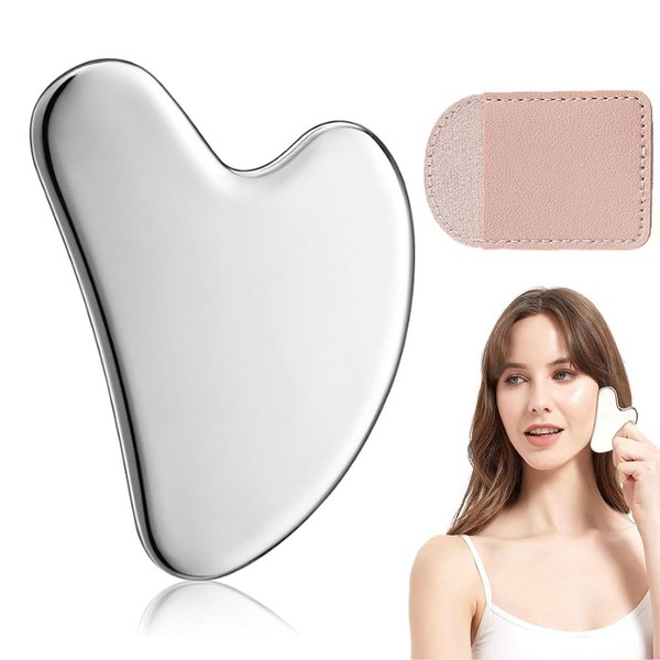 Gua Sha,Gua Sha Massage Tool,Premium Stainless Steel Gua Sha Stone