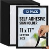 12 Pack Magnetic Sign Holder 11 x 17 with Adhesive
