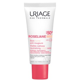 Uriage Roséliane CC SPF50+ - Crema con Color Anti-Rojeces - Protección Solar UVA/UVB - Hidratante y Calmante - Tono Claro - No Comedogénica - 40ml