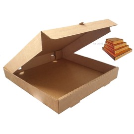 Brown Pizza Boxes Plain Brown Postal Box Takeaway Style Box 7'' (10)