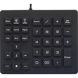 Renkforce USB-Nummernblock Spritzwassergeschützt, Staubgeschützt, with Trackball black
