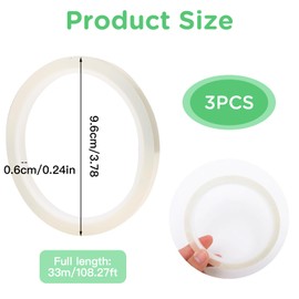 3 Rolls Clear Floral Tape, 1/4 Inch Waterproof Flower Arrangement Tapes 108 Yards Heat Resistant Florist Packaging Floral Craft Tapes for Bouquets Stem Vases Fresh Flower Crafts Arrangements Supplies