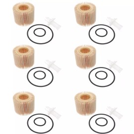 kun-shop 6Pcs OIL FILTER 04152-YZZA6 For Toyota Corolla Prius Prius V C-HR Scion xD 1.8L