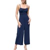 CUPSHE Women's Jumpsuit Sleeveless Ruffle Overall Cutout Tie Wide Leg