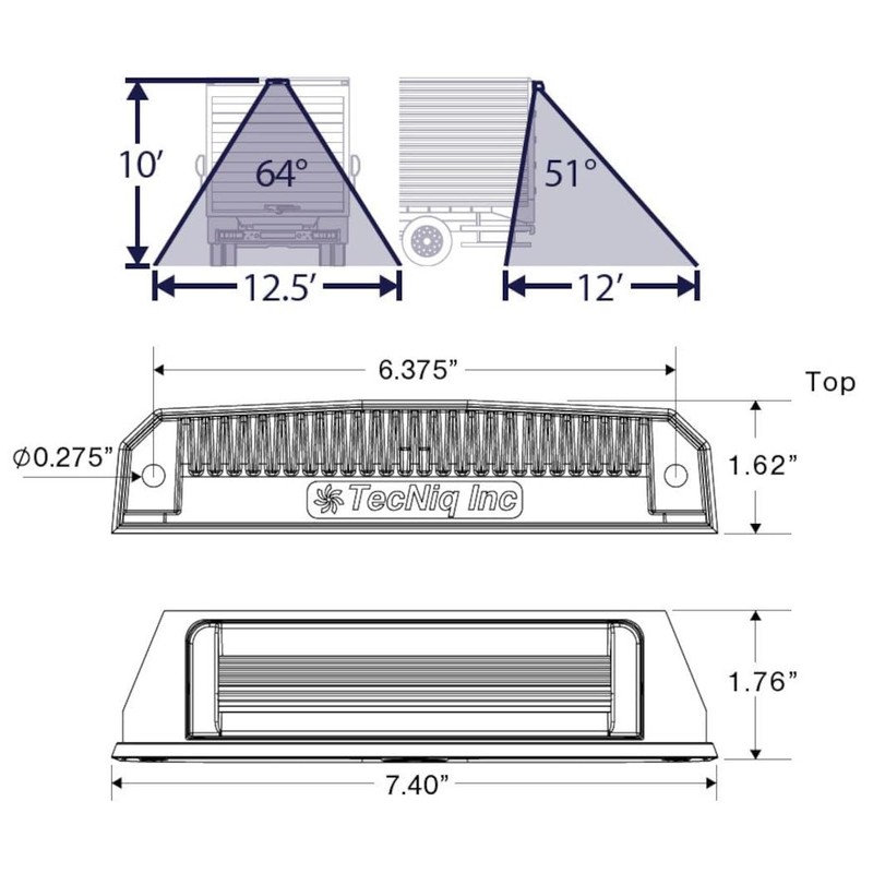 Tecniq Trailer Loading Lamp - D30WB0B1